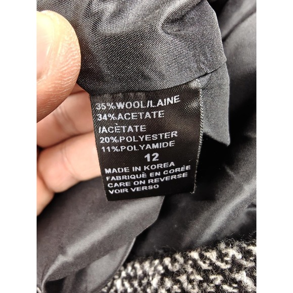 Elie Tahari Skirt Womens 12 Black Multi Judy‎ Wool Blend Neiman Marcus Exclusive - Picture 6 of 14